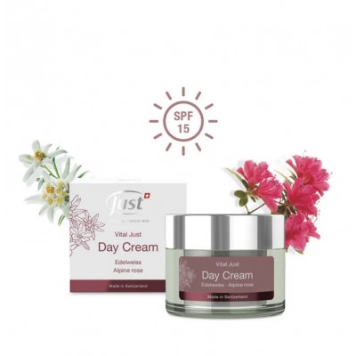Денний крем SPF 15 Едельвейс/ Альпійська троянда / Vital Just Day Cream Edelweis Alpen rose 30 мл.